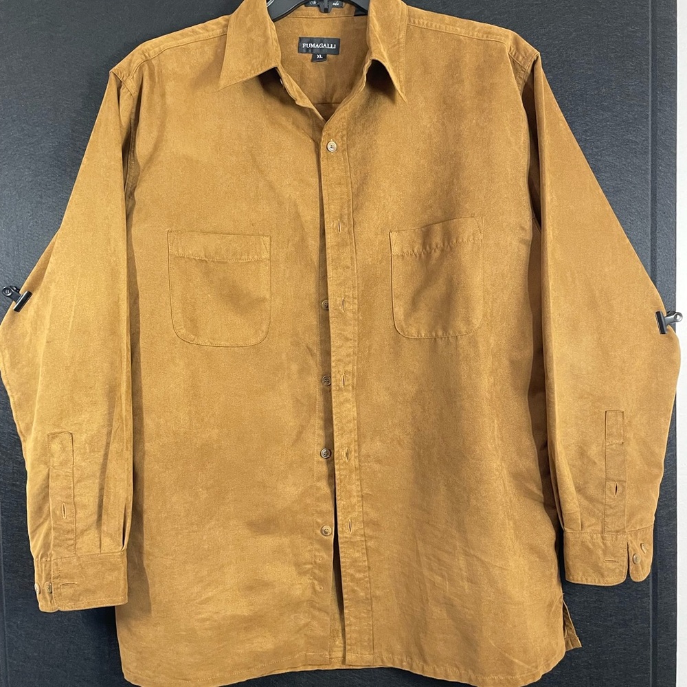 Men's Casual Button Down Shirt - Tan